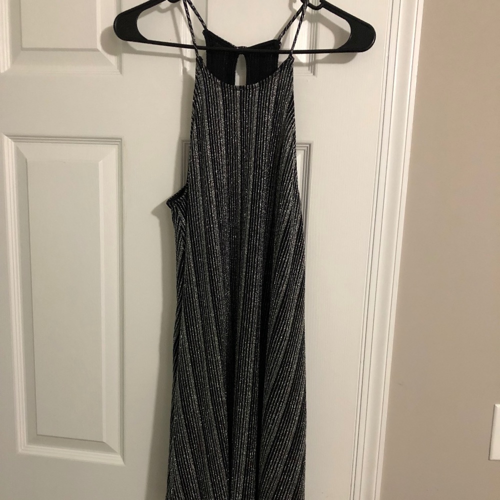 Black strappy mini dress